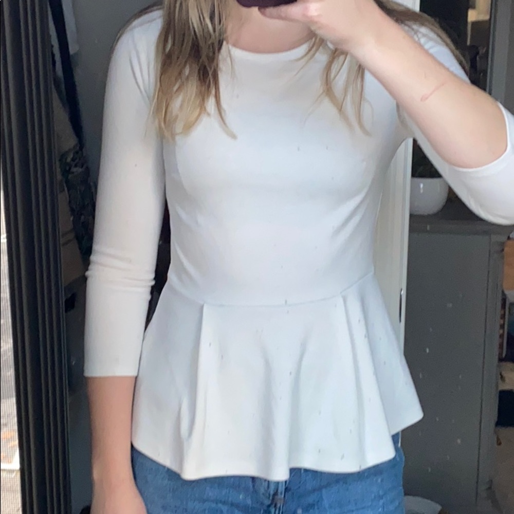 White peplum top from forever 21